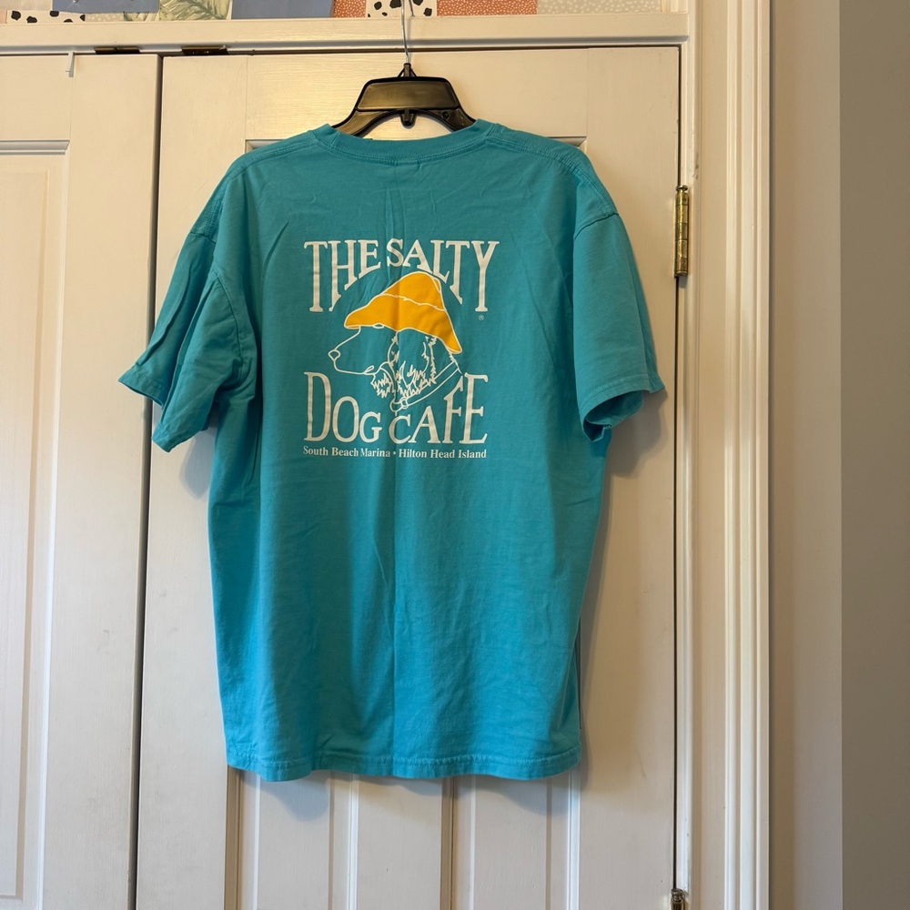 Teal Blue Salty Dog Cafe Hilton Head Island Short Sleeve T-Shirt Size XL
